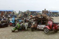Ribuan Pengendara Vespa Padati Pangandaran