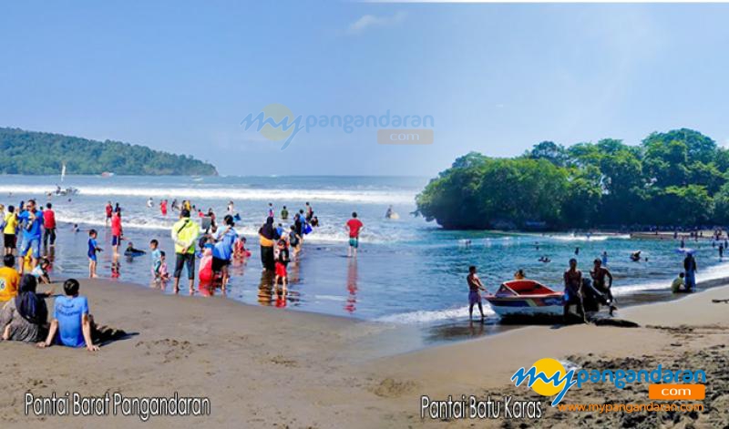 2 Pantai di Pangandaran Yang diperbolehkan Untuk Aktifitas Berenang