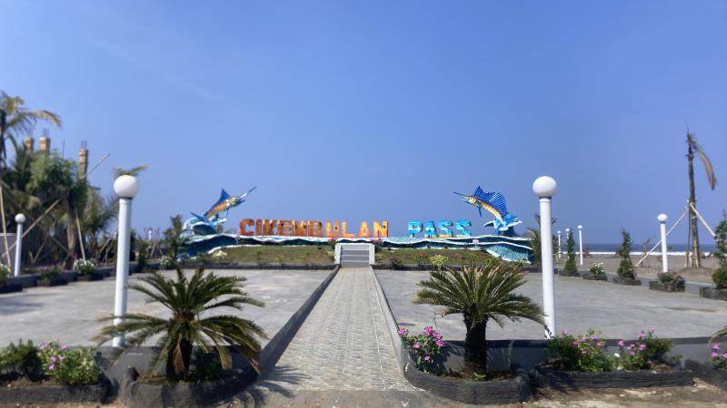 Terbaru di pangandaran Tugu Cikumbulan Sudah upgrade