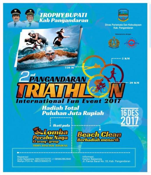 Kejuaraan Pangandaran Triathlon diakhir 2017