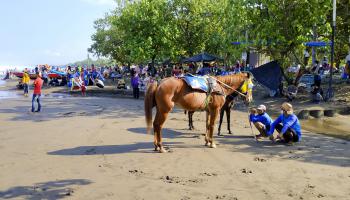 Aktifitas Para Pengunjung dan Pelaku Wisata Pantai Barat Pangandaran