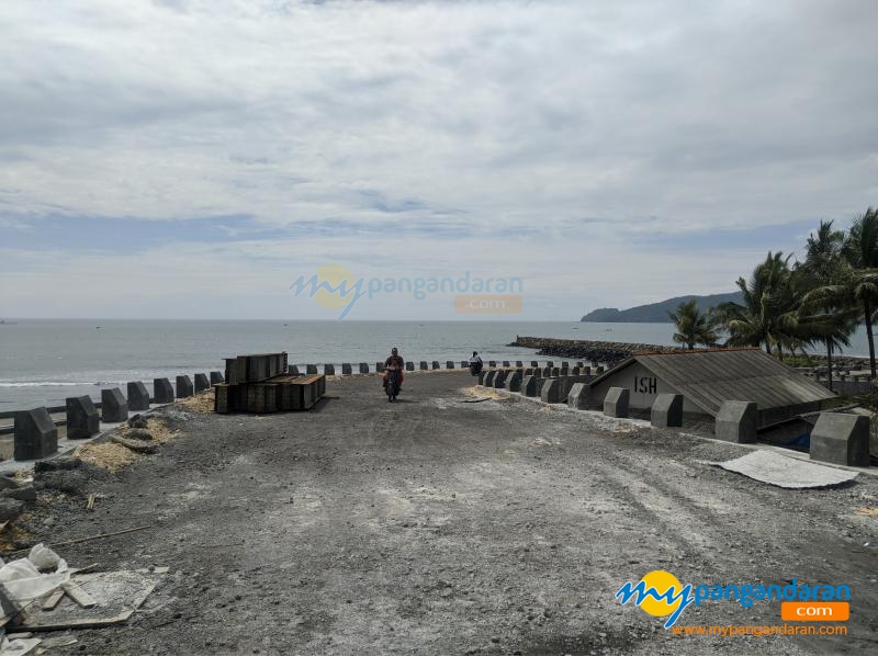 Foto Progres Jembatan Muara Cikidang Lintas Pesisir Pangandaran 