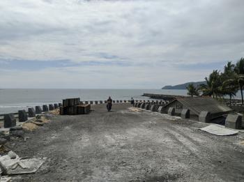 Foto Progres Jembatan Muara Cikidang Lintas Pesisir Pangandaran 