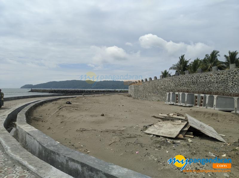 Foto Progres Jembatan Muara Cikidang Lintas Pesisir Pangandaran 