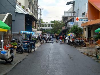 Potret Suasana Jalan E. Jaga Lautan Pantai Timur Pangandaran