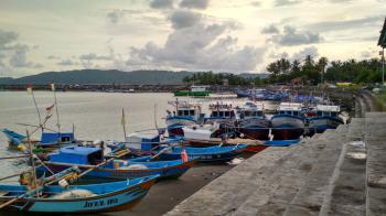 Senja diPelabuhan Cikidang Pangandaran