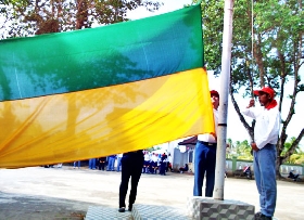 Intip Latihan Para Pengibar Bendera