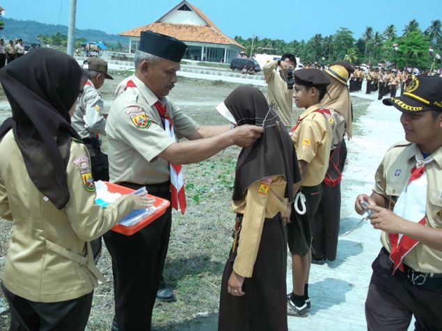 Kegiatan Lomba Tingkat II Kwarting Pangandaran Di Pelabuhan Cikidang