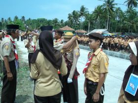 Kegiatan Lomba Tingkat II Kwarting Pangandaran Di Pelabuhan Cikidang