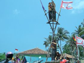 Kegiatan Lomba Tingkat II Kwarting Pangandaran Di Pelabuhan Cikidang