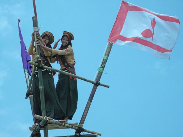 Kegiatan Lomba Tingkat II Kwarting Pangandaran Di Pelabuhan Cikidang