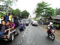 Ramainya Jalan Pangandaran Saat Libur Lebaran