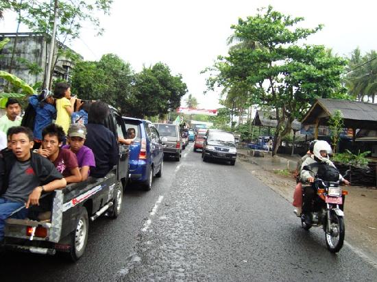 Ramainya Jalan Pangandaran Saat Libur Lebaran