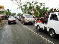 Ramainya Jalan Pangandaran Saat Libur Lebaran