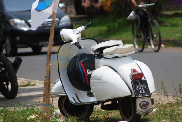 Potret Event 19th Annivesary Vespa Antique Club di Pangandaran