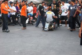 Potret Event 19th Annivesary Vespa Antique Club di Pangandaran