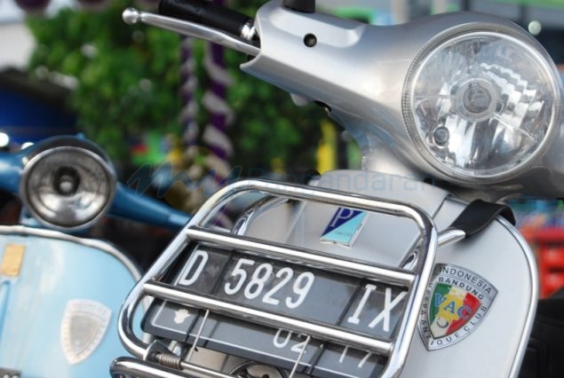 Potret Event 19th Annivesary Vespa Antique Club di Pangandaran