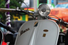 Potret Event 19th Annivesary Vespa Antique Club di Pangandaran