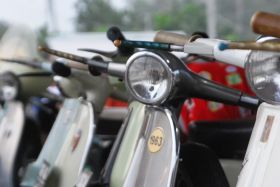 Potret Event 19th Annivesary Vespa Antique Club di Pangandaran