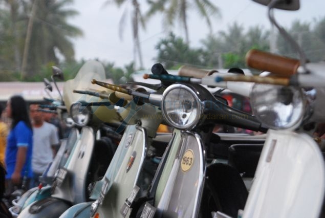 Potret Event 19th Annivesary Vespa Antique Club di Pangandaran