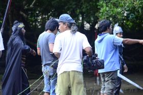 Intip Pembuatan Film Laga di Pangandaran