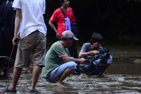Intip Pembuatan Film Laga di Pangandaran