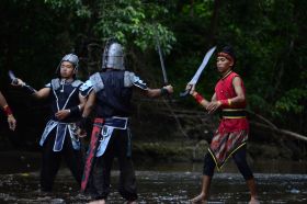 Intip Pembuatan Film Laga di Pangandaran