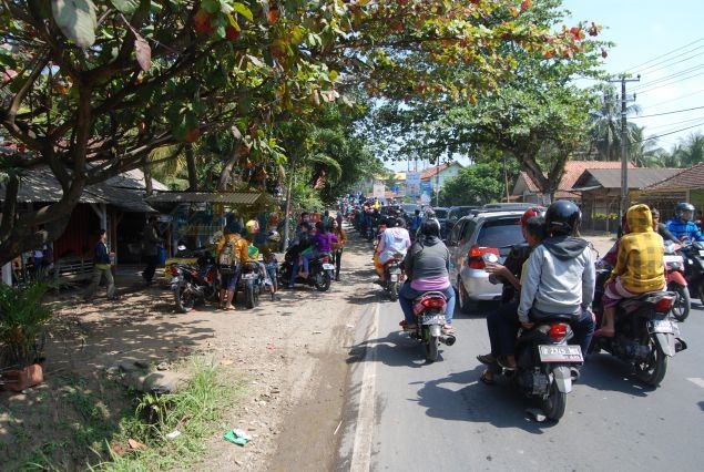 Suasa Pangandaran Saat Libur Lebaran 