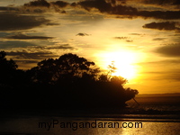 Beautiful Sunset On Pangandaran Beach