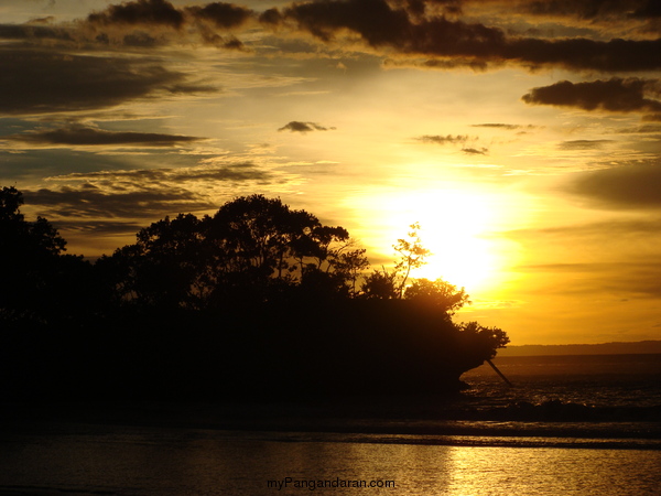 Beautiful Sunset On Pangandaran Beach