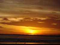 Beautiful Sunset On Pangandaran Beach