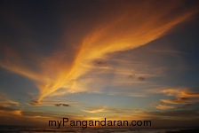 Beautiful Sunset On Pangandaran Beach