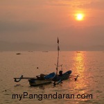 Beautiful Sunset On Pangandaran Beach