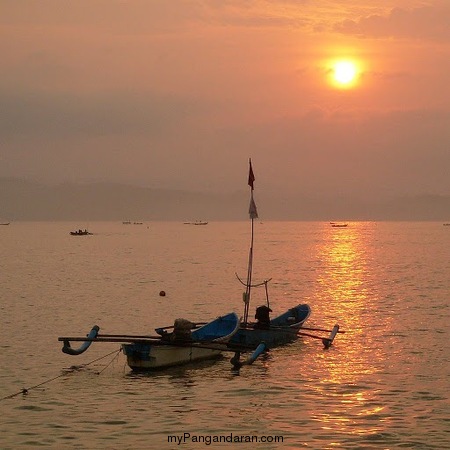 Beautiful Sunset On Pangandaran Beach