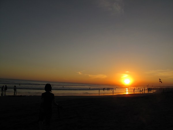 Beautiful Sunset On Pangandaran Beach