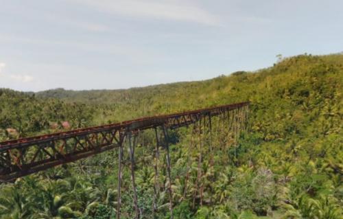 Potret Jembatan Cikacepit Pangandaran dalam Photo 360