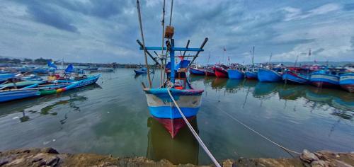 Potret Panorama 360 Pelabuhan PPI Cikidang Pangandaran 