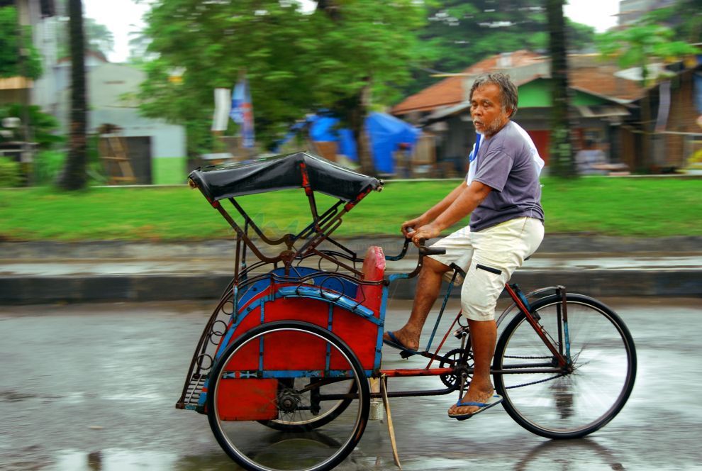 Becak di Pangandaran