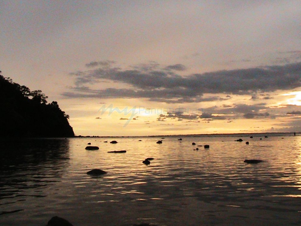 Senja Pasir Putih Barat Pangandaran