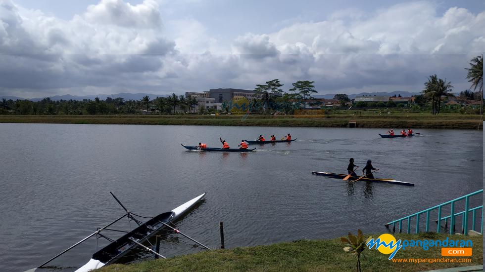 DISDIKPORA dan Jaga Lembur, Gelar Lomba Dayung se- Kabupaten Pangandaran