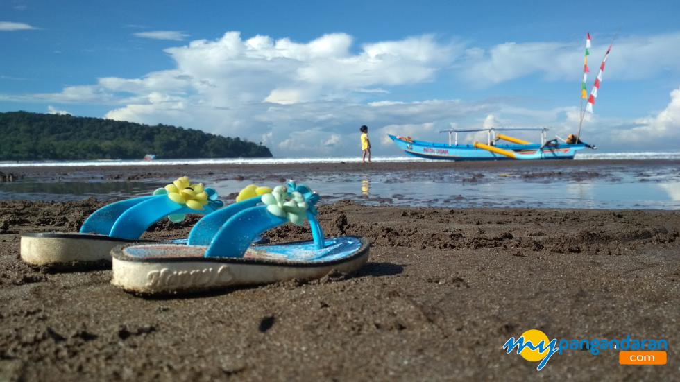 Musim Surut, Pantai Barat Pangandaran Meluas