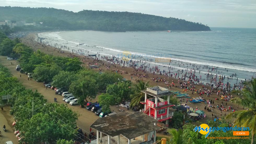 Potret Pantai Pangandaran diawal Tahun 2019