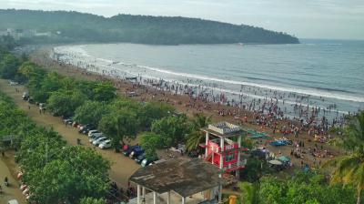 Potret Pantai Pangandaran diawal Tahun 2019