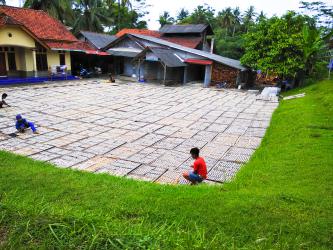 Melihat Proses Penjemuran Kerupuk di Pabrik Kerupuk Terbesar di Pangandaran