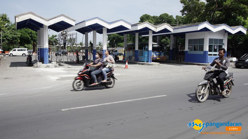 Sambut Lebaran, Terminal Pangandaran di Cat Ulang